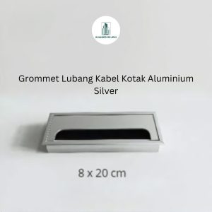 Grommet Tutup Lubang Kabel Meja Kotak Aluminium